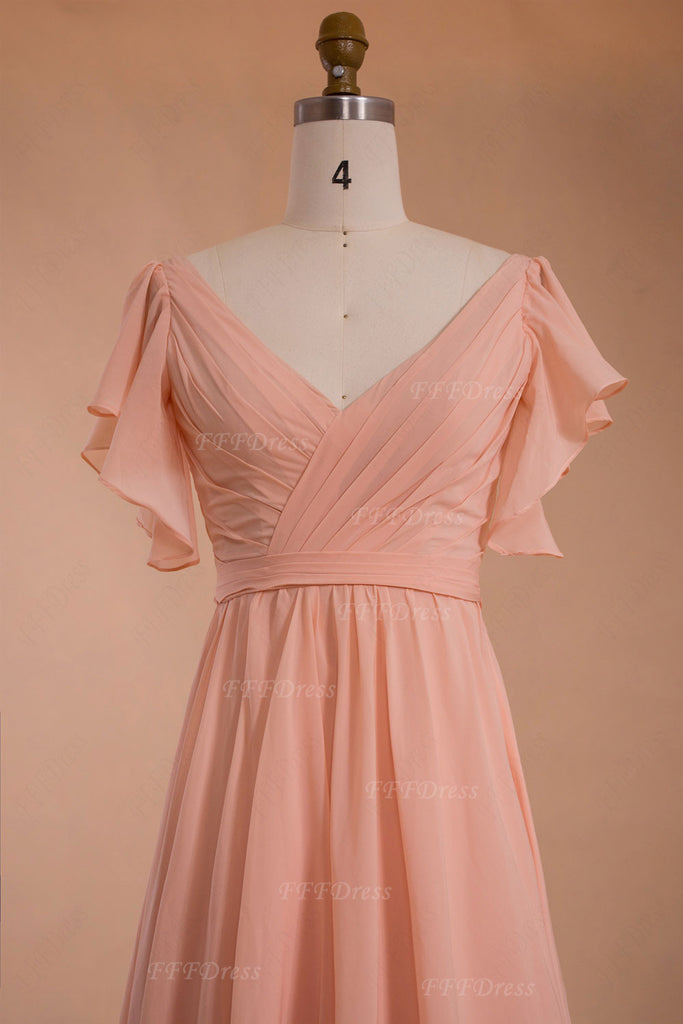 peach dress modest