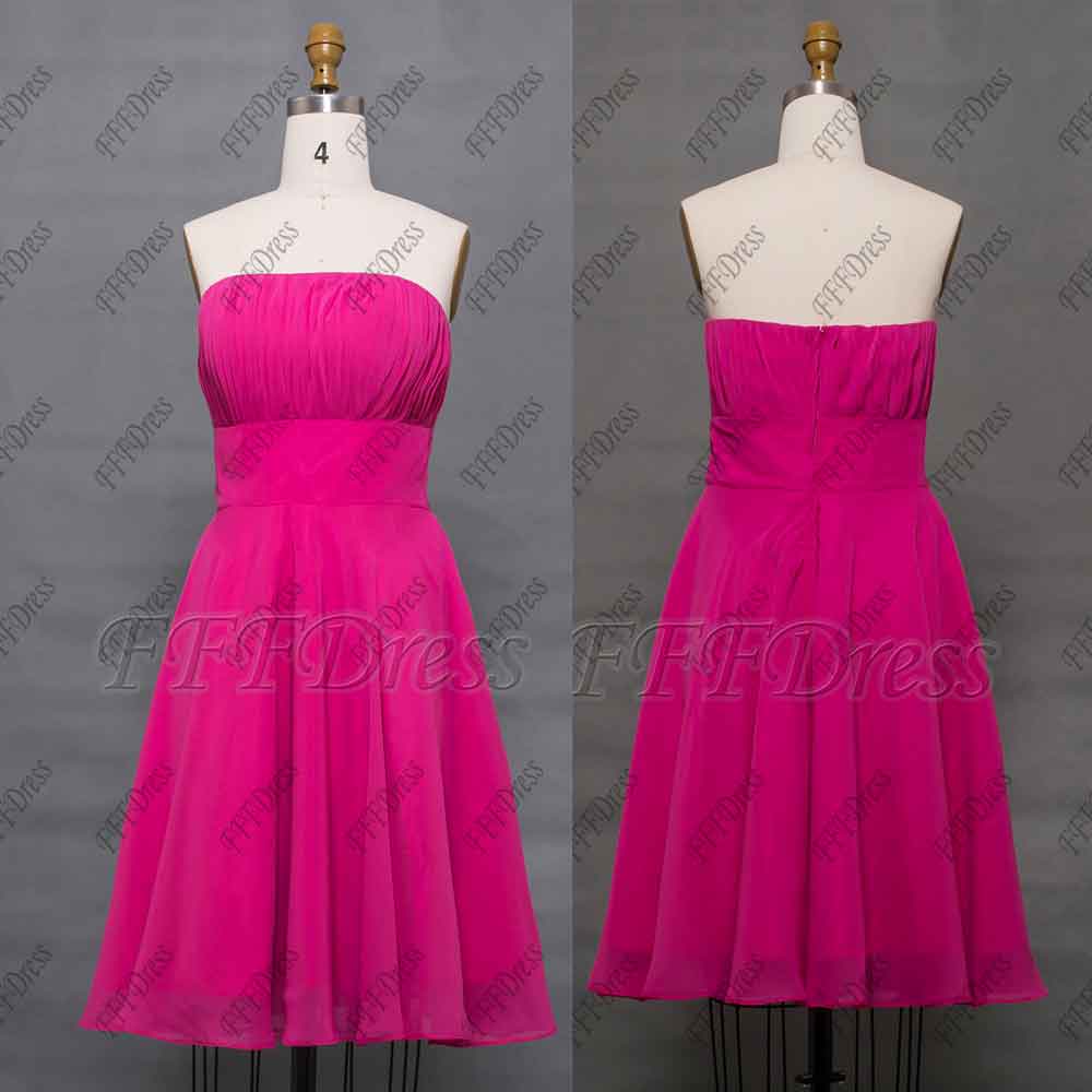 hot pink bridesmaid dress