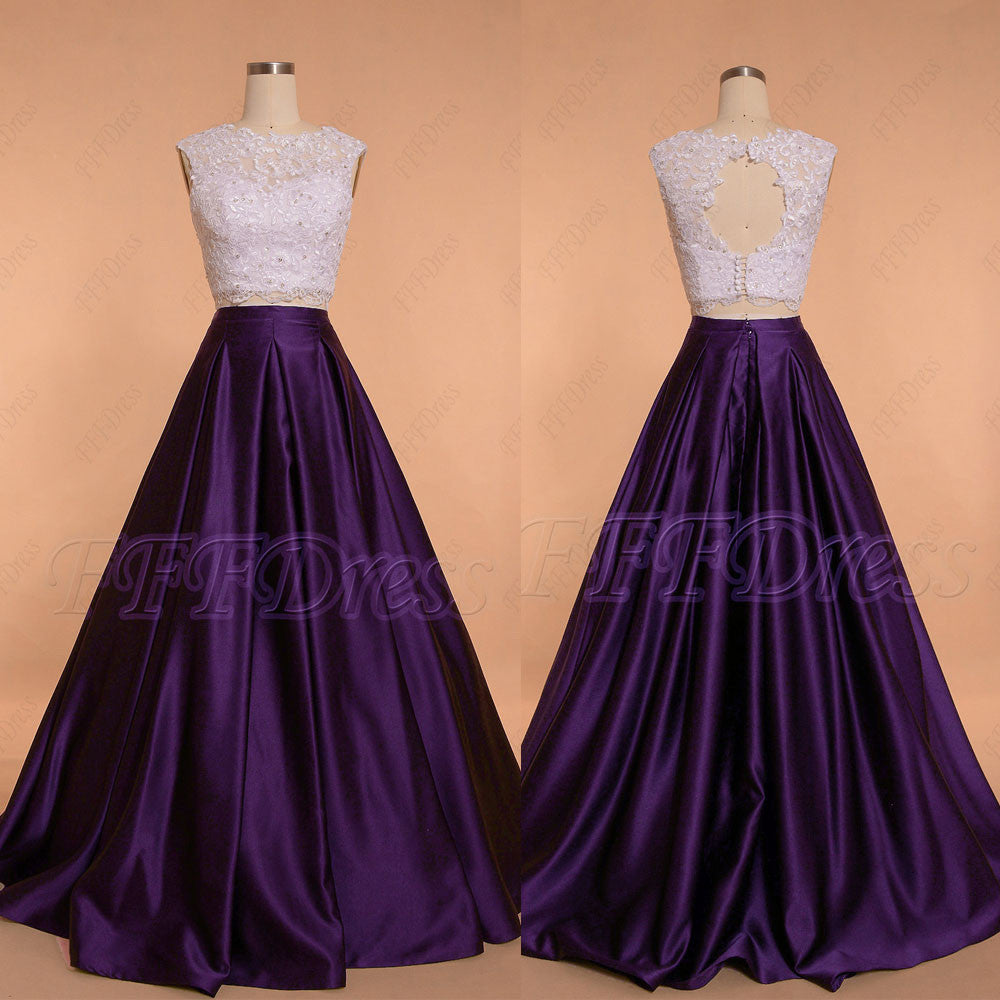 dark purple ball gown