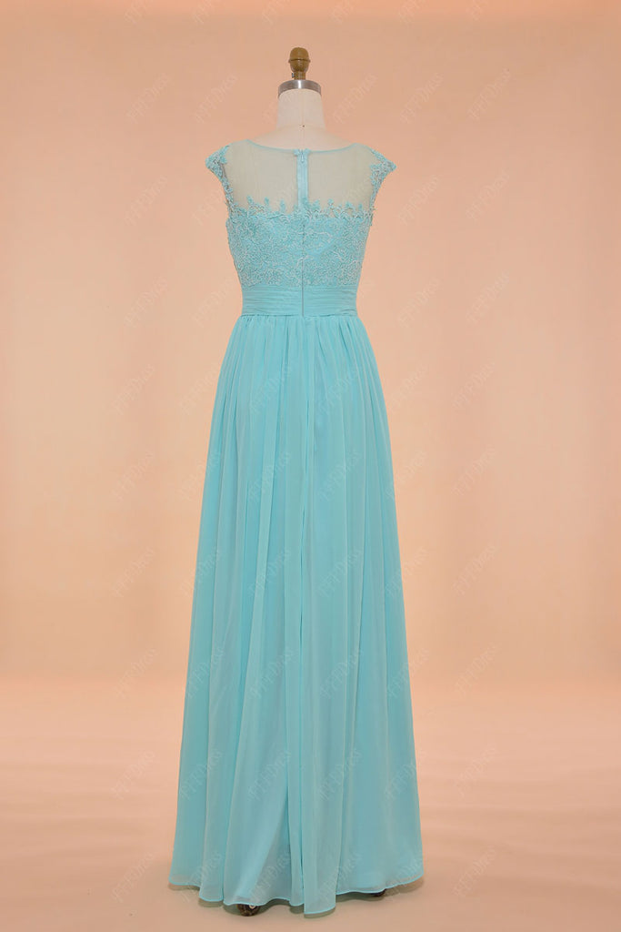 Tiffany blue modest bridesmaid dresses long – MyPromDress