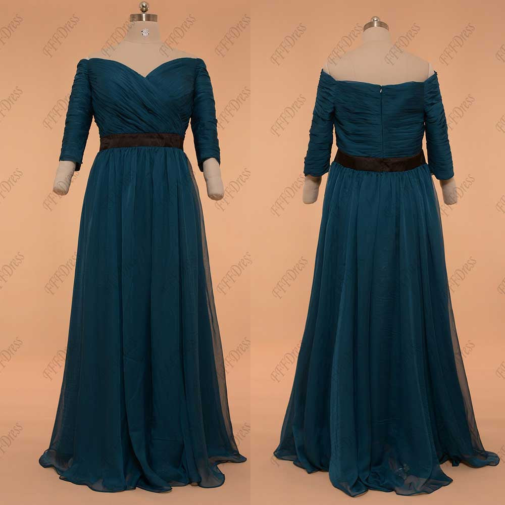 teal mother of the bride dress