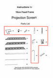 Hardware Kit for Fixed Frame Screens (Joint bars NOT included)