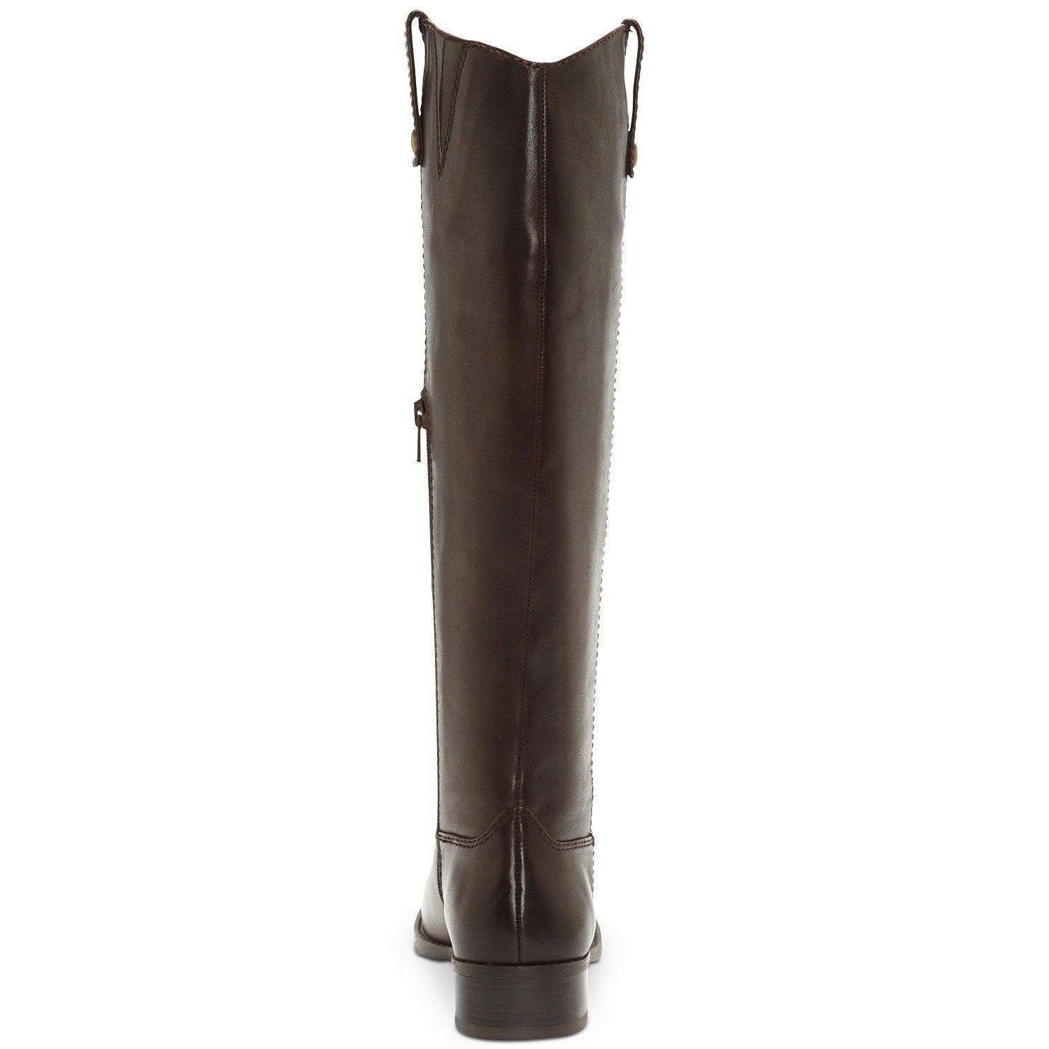 Fawne Wide Calf Leather Riding Boots 