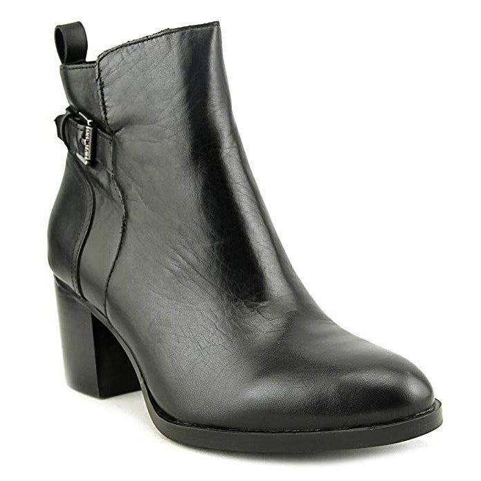 Genna Buckled Leather Ankle Boots 