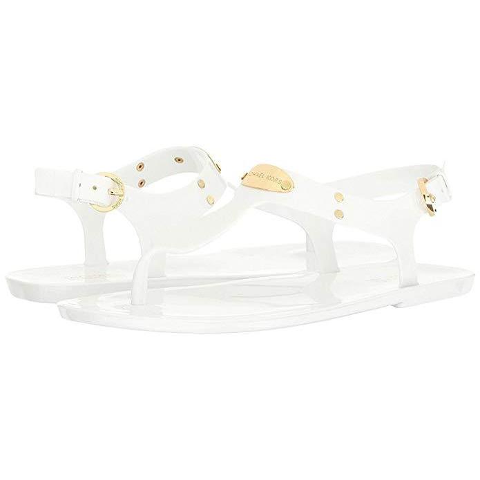 mk sandals white