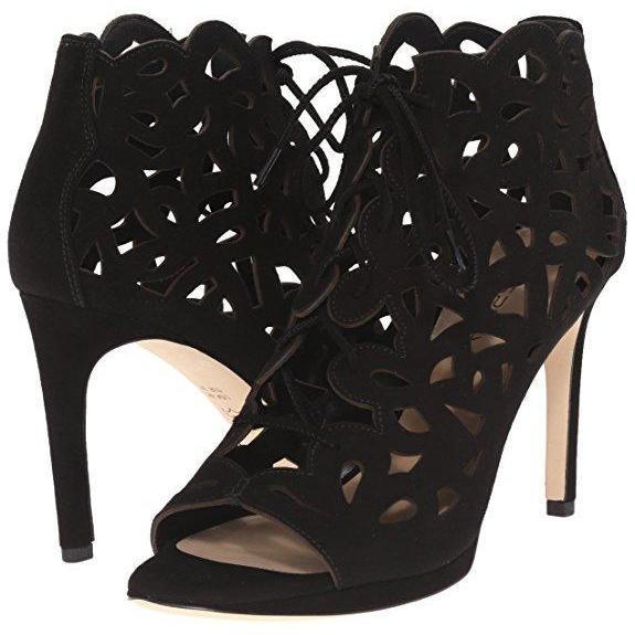 via spiga peep toe booties