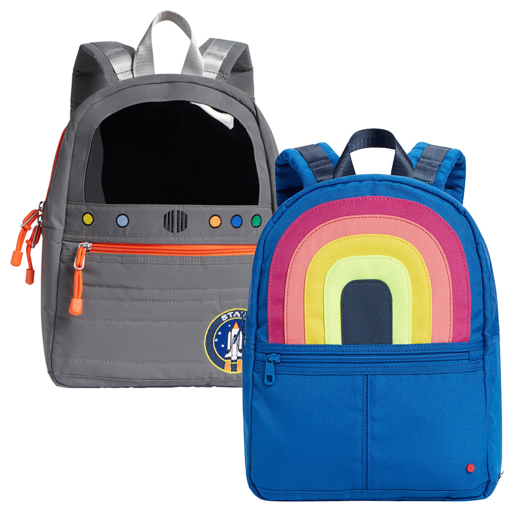 State Bags Kane Kids Backpack in Metallic Rainbow Sequins