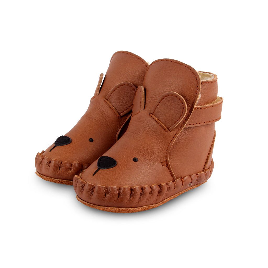 paradijs Boekhouder Pionier Donsje Amsterdam - Kapi Classic Leather Boot - Cognac Bear | Mapamundi Kids