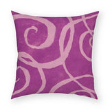 Purple Red Spiral Pillow 18x18