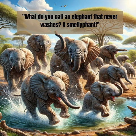 What do you call an elephant that never washes? A smellyphant!