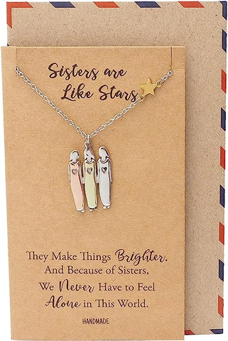 Sisters and Star Pendant Necklace