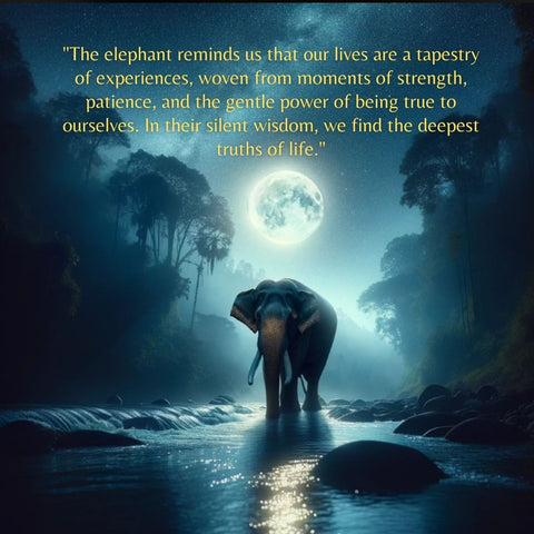 The elephant reminds us that our lives are a tapestry of experiences