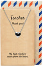 Thank You Teacher Heart Necklace