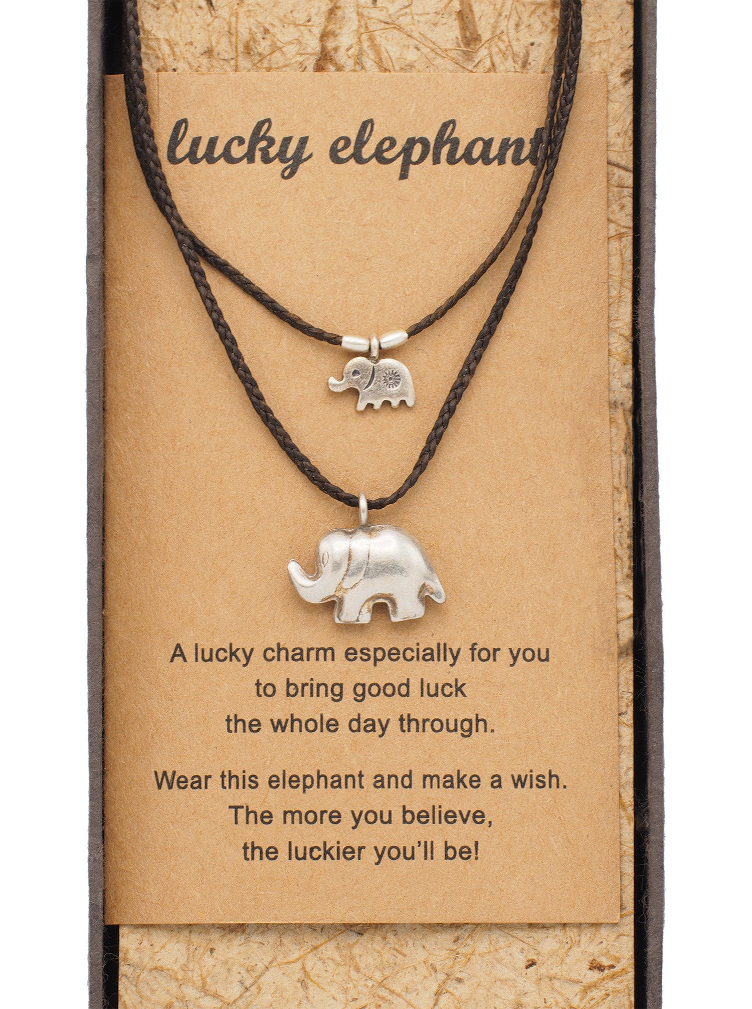 mother daughter elephant necklace