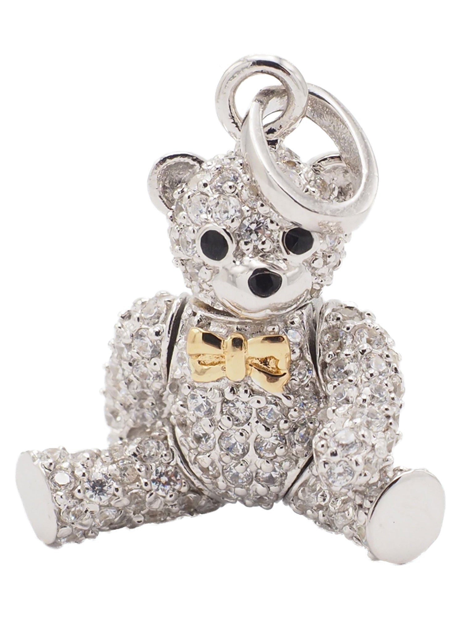 Sprinkles Mama Bear Necklace, Momma Teddy Pendant with Crystals