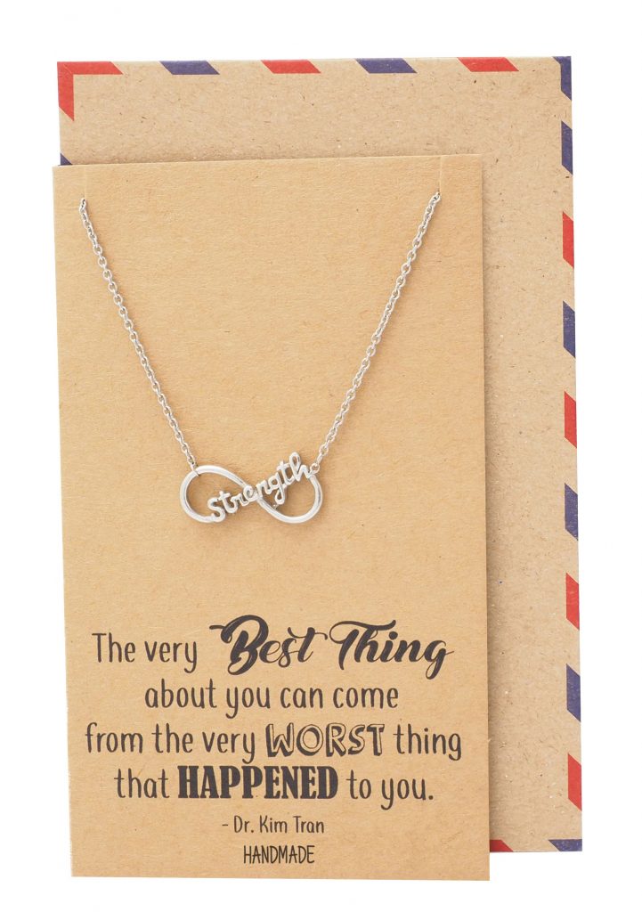 Merry Strength Best Thing Necklace for Women, comes with Inspirational Quote