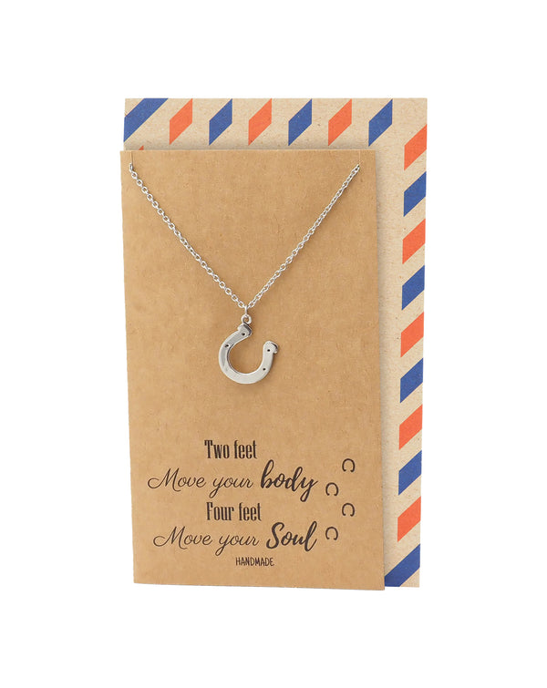 Danielle Horseshoe Necklace, Good Luck Gifts for Horse Lovers - Quan ...