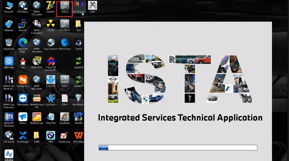 Run ISTA-D software on the desktop again.
