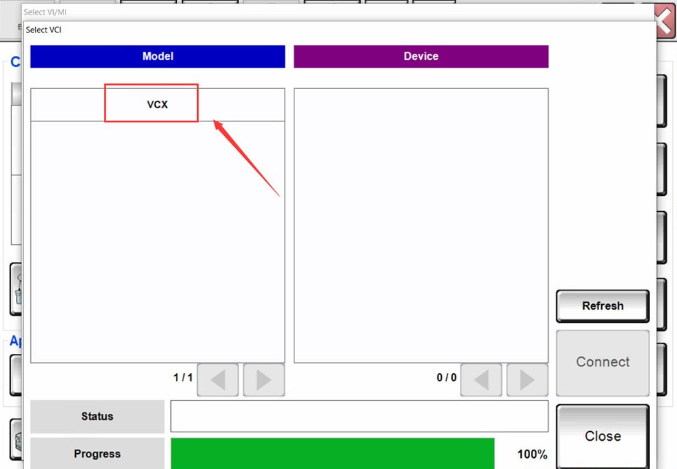 Select VCX VCI
