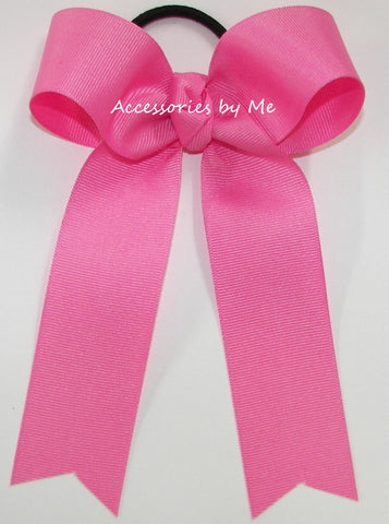 Fundraising for A Cause 25 Pink Ribbon Hair Bows, Breast Cancer Ribbon Pony Tail Holder Wholesale