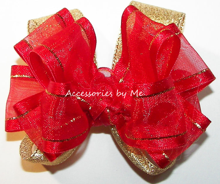 gold hair bows for baby