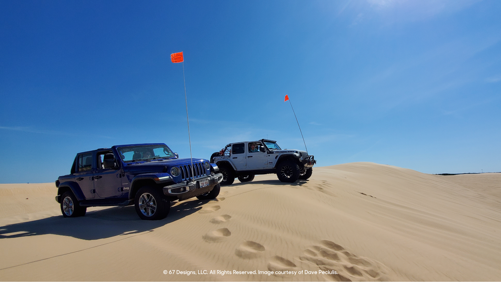 Dave and friend's Jeep on Sand Dunes