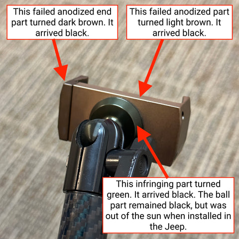 Failed Holder with Infringing Component