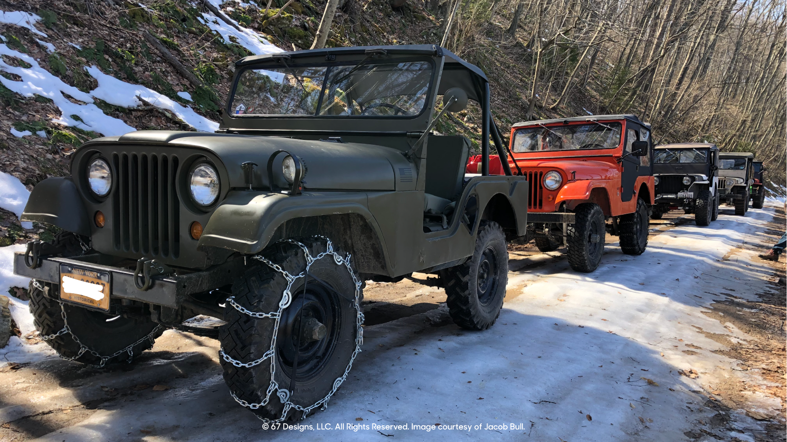 Group of Jeeps on a trail