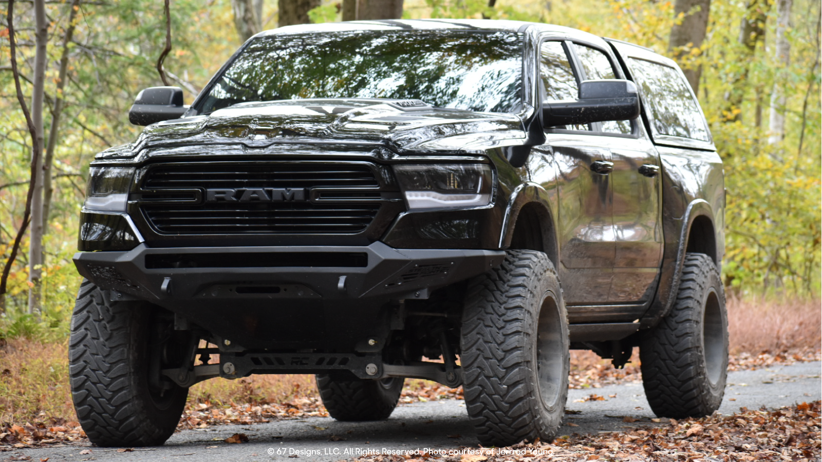 Jerrod's old black RAM in action overlanding. 