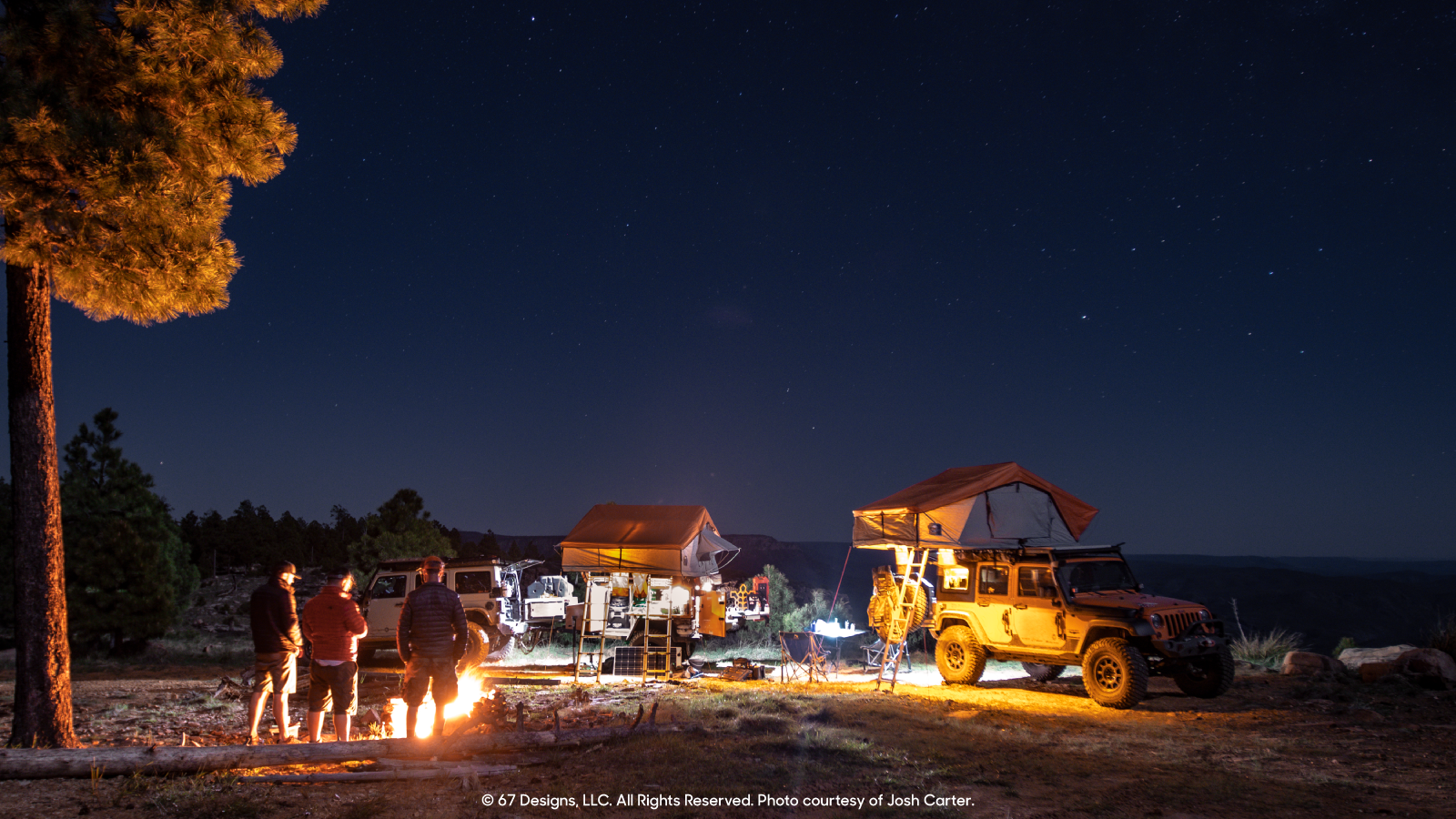 Josh's night set up on the beach