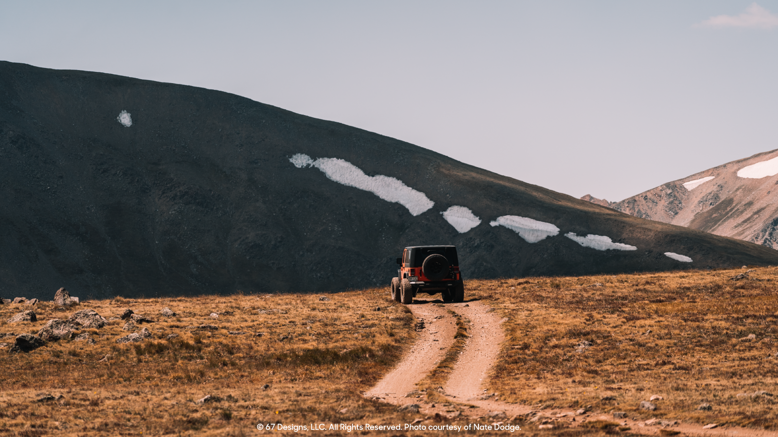 Driving off into the sunset. 