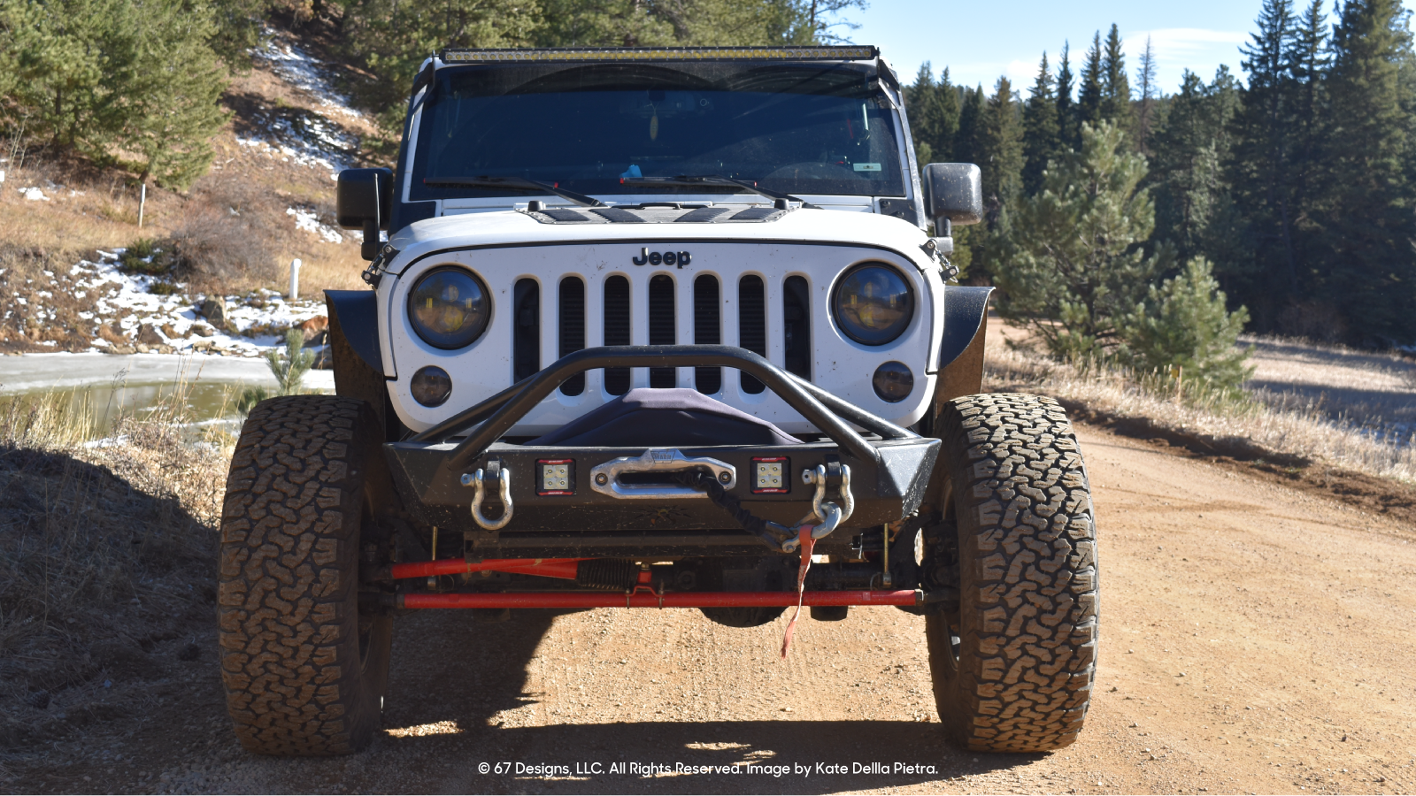 Hood shot of Jeep