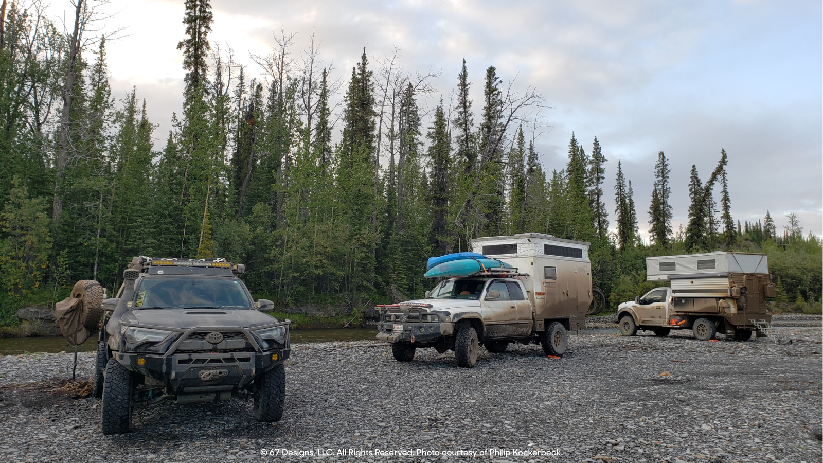 David's Jeep with other overlanding vehicles