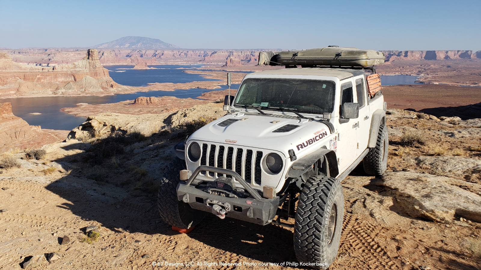 David's Jeep out in the desert