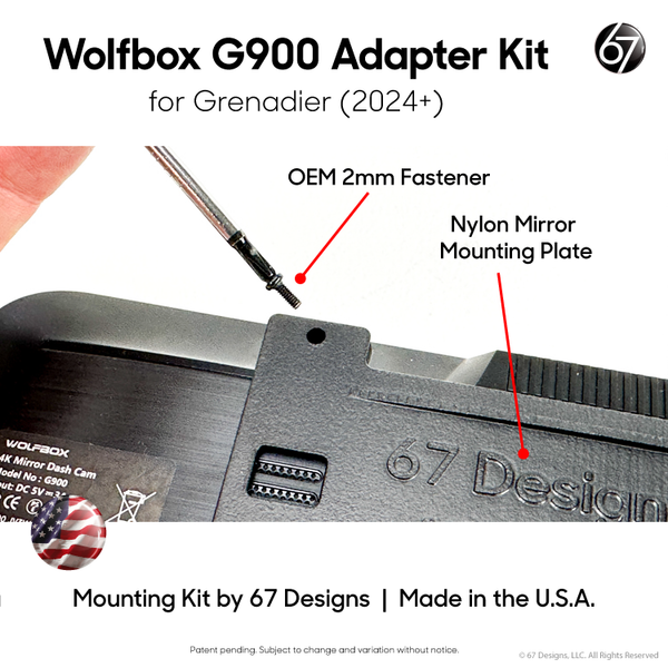 Wolfbox G900 Mirror Mounting Kit for Grenadier (2024+)