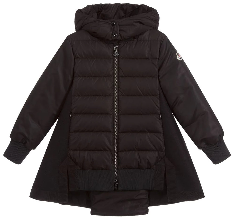 girls black moncler coat