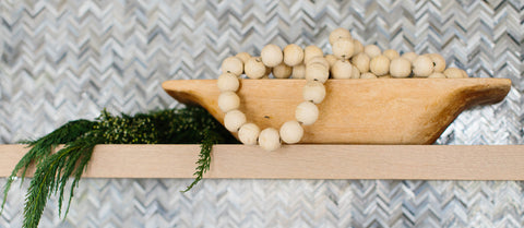 nantucket looms wood bead garland