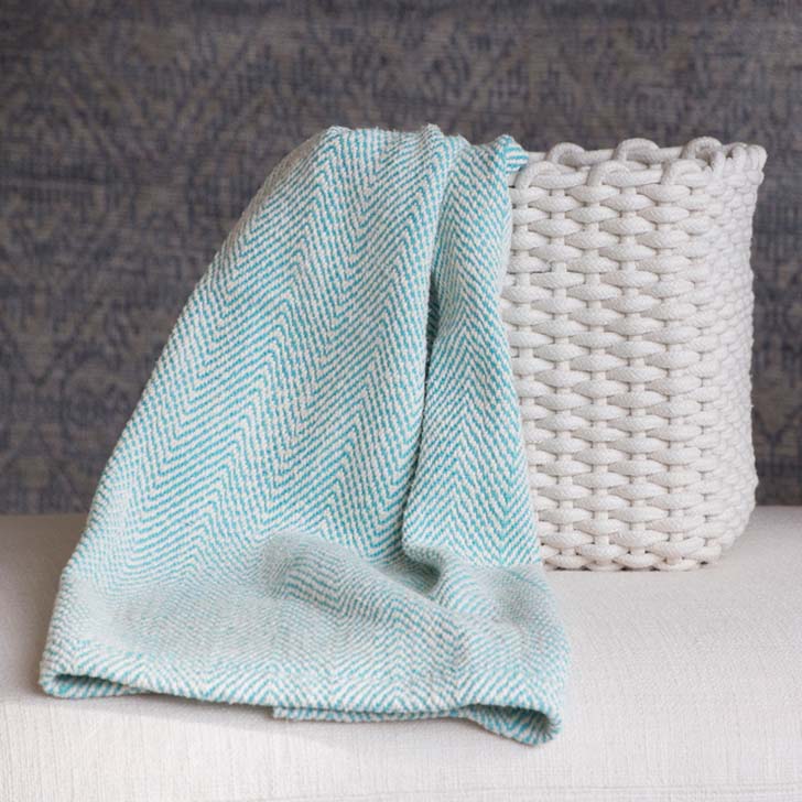 Turquoise Baby Blanket - Nantucket Looms