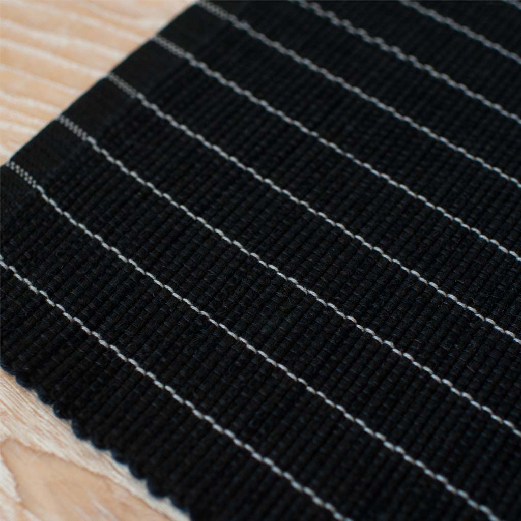 Black & Gray Pinstripe Placemat