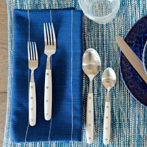 Stonewashed Linen Napkin in Blue Stripe – Kier Design Interiors