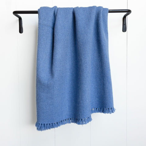 Sky Blue Handwoven Cotton Throw – Nantucket Looms