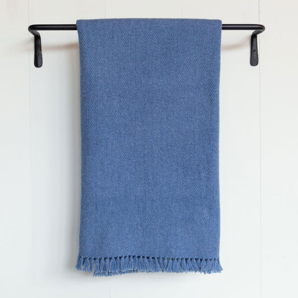 Cornflower Blue Handwoven Cashmere Throw – Nantucket Looms