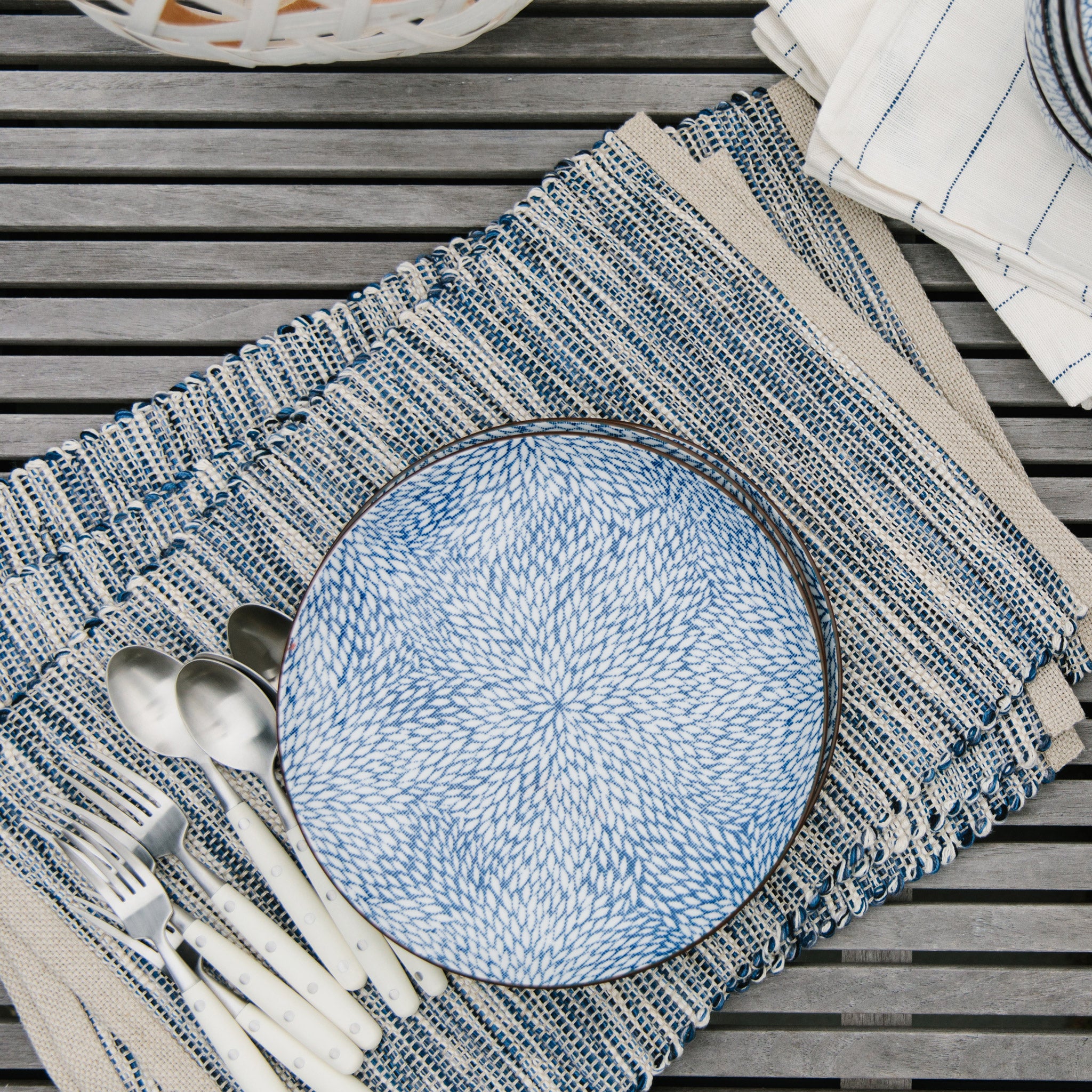 Blue Medley Handwoven Placemat