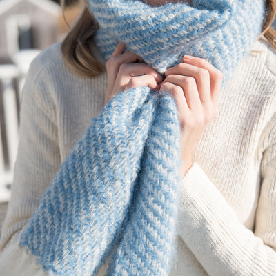 French Blue Handwoven Mohair Scarf – Nantucket Looms