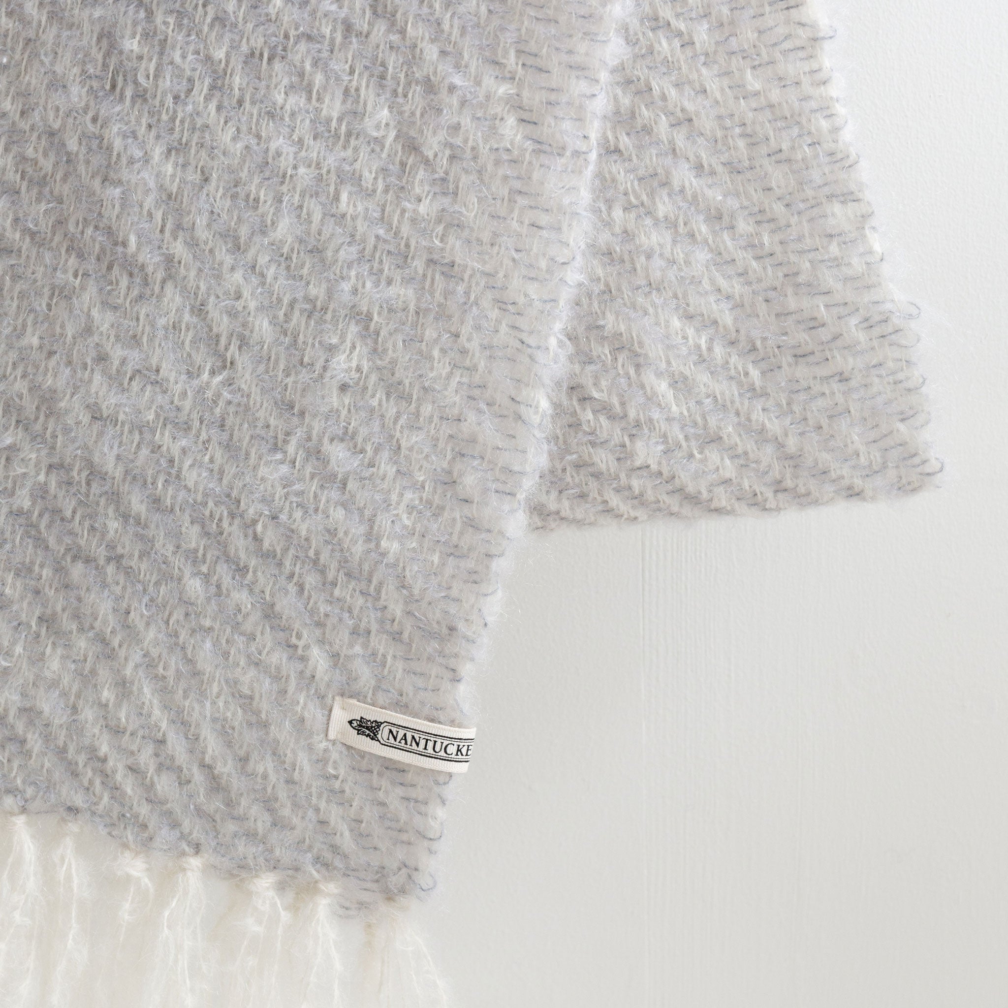 Gray Handwoven Mohair Scarf – Nantucket Looms