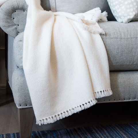 Ivory Handwoven Mohair Scarf – Nantucket Looms