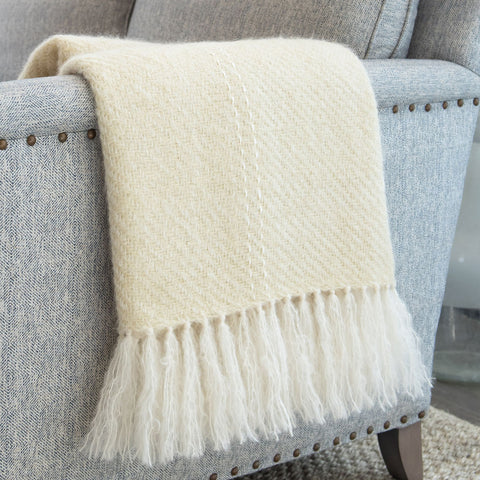 Ivory Handwoven Mohair Scarf – Nantucket Looms