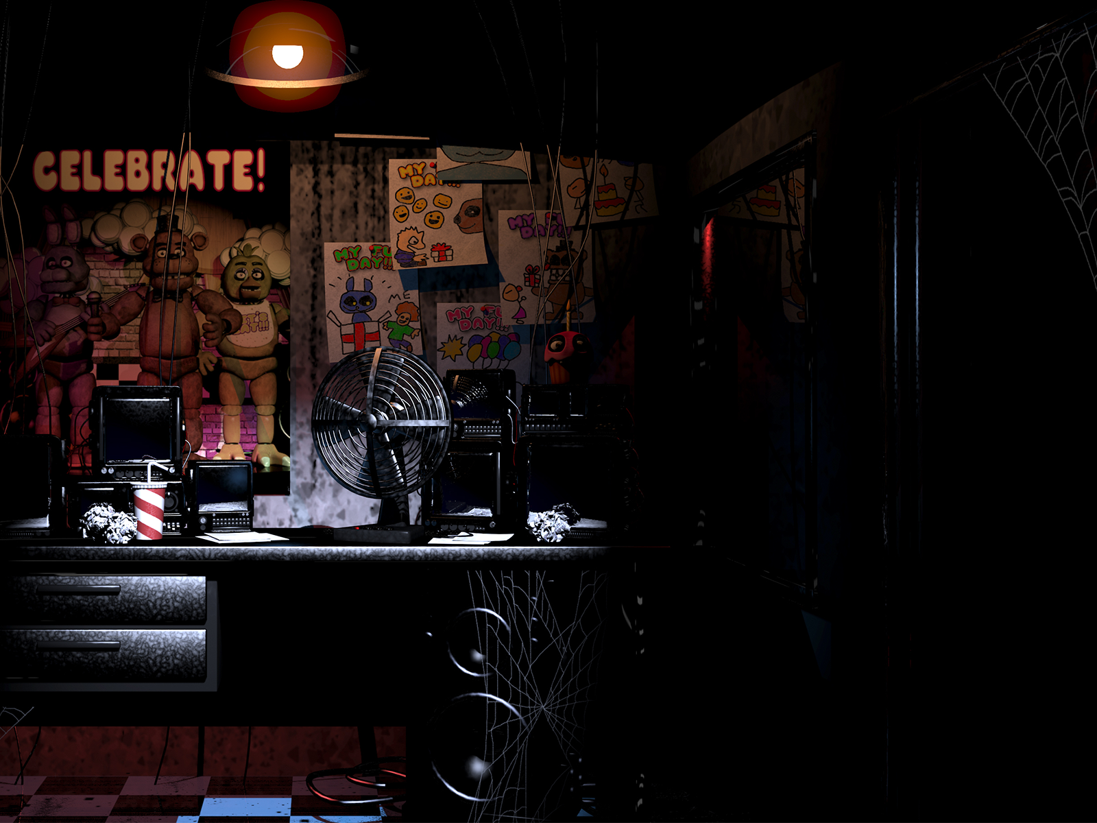 Heres A More Hd Render Of The Right Side Of The Fnaf 1 Office If
