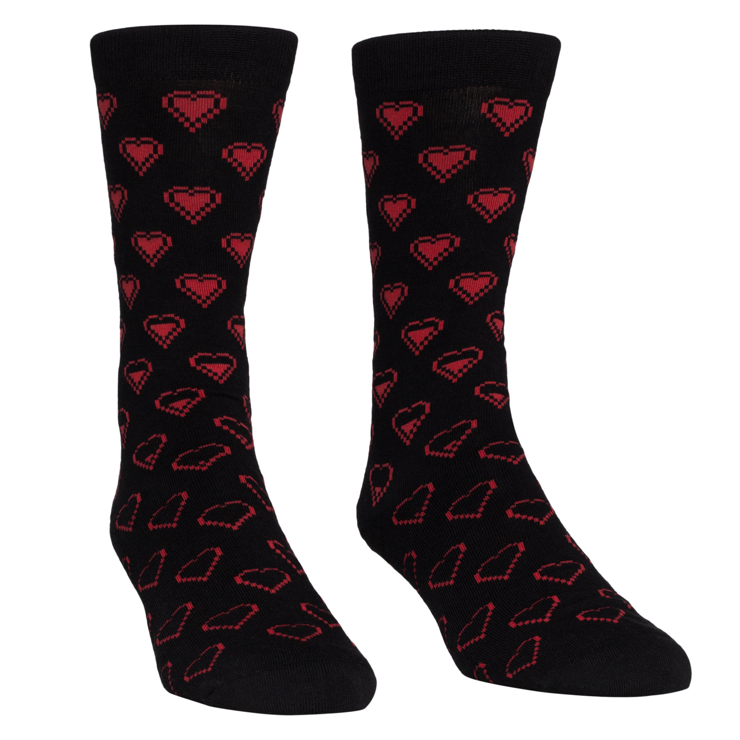 Sanshee - Gaming Hearts Combed Cotton Blend Crew Socks🧦