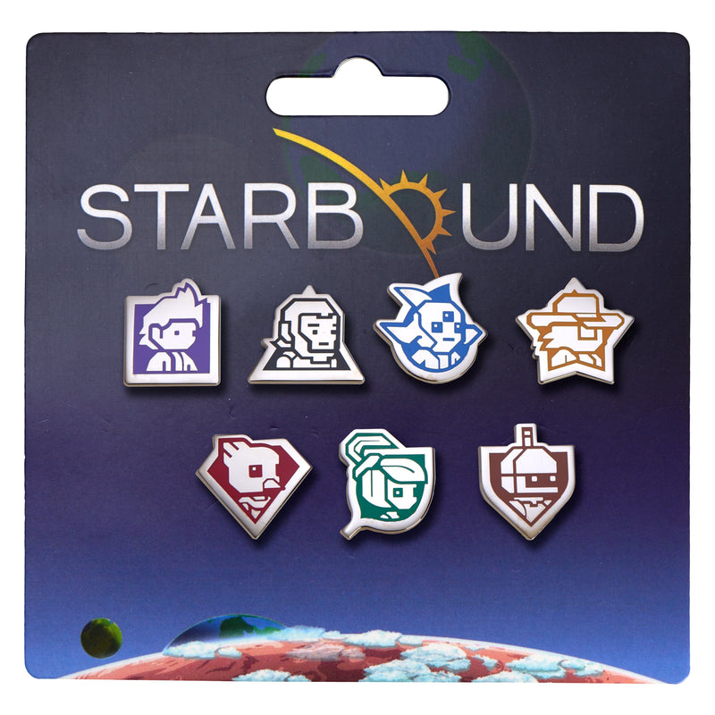 Starbound - Races Silver Plated Brass Pin Set🚀